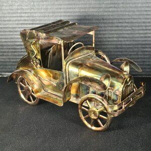 Vintage Berkeley Designs Vintage Tin Metal Car Music Box Inside Trunk Happy Days